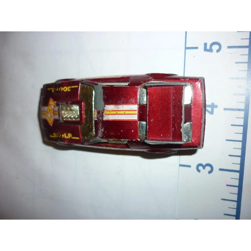 Vintage Mattel Hot Wheels 127 Race Car Red Metal Toy‎ Flip Outs